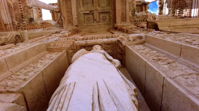 The Library of Celsus is an ancient Roman building in Ephesus, Anatolia, today located near the modern town of Sel&ccedil;uk, in the İzmir Province of western Turkey.