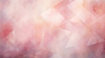 Fototapeta premium An ethereal abstract diamond pattern with geometric shapes bathed in a soft, diffused pink glow