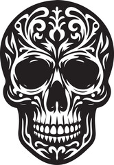 Fototapeta premium Skull silhouette vector art illustration