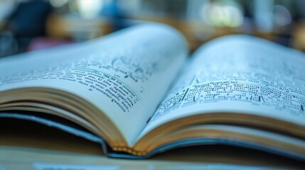 Fototapeta premium Open Book with Blurred Background.