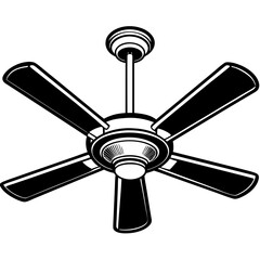 Obraz premium Ceiling Fan art vector illustration