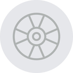 Obraz premium Compact Disk Vector Line Grey Circle Grey