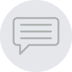 Chat Vector Line Grey Circle Grey