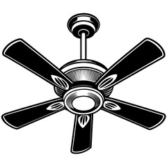 Obraz premium Ceiling Fan art vector illustration