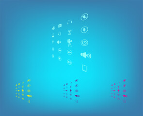 Obraz premium Vector icon on a blue background with a gradient