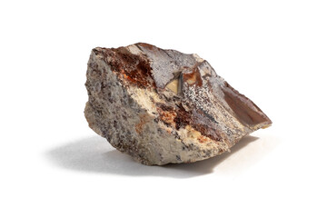 Pelitic Schist Rock isolated on white Background