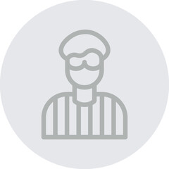 Criminal Vector Line Grey Circle Grey