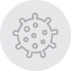 Virus Vector Line Grey Circle Grey