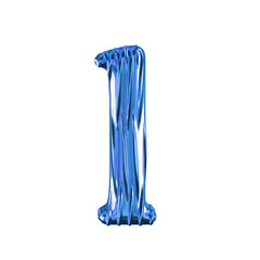 Fluted blue symbol. letter l