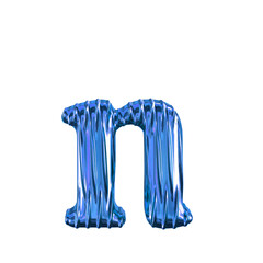 Fluted blue symbol. letter n