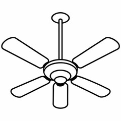 Ceiling Fan art vector illustration