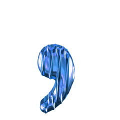 Fluted blue symbol