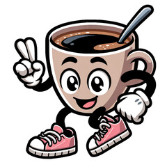 Coffee Retro Style PNG, Coffee Lover PNG, Iced Coffee, Iced Latte, Summer PNG, Coffee Quotes, Retro Art, Coffee Clipart