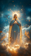 Heavenly Compassion: The Virgin Mary's Divine Embrace