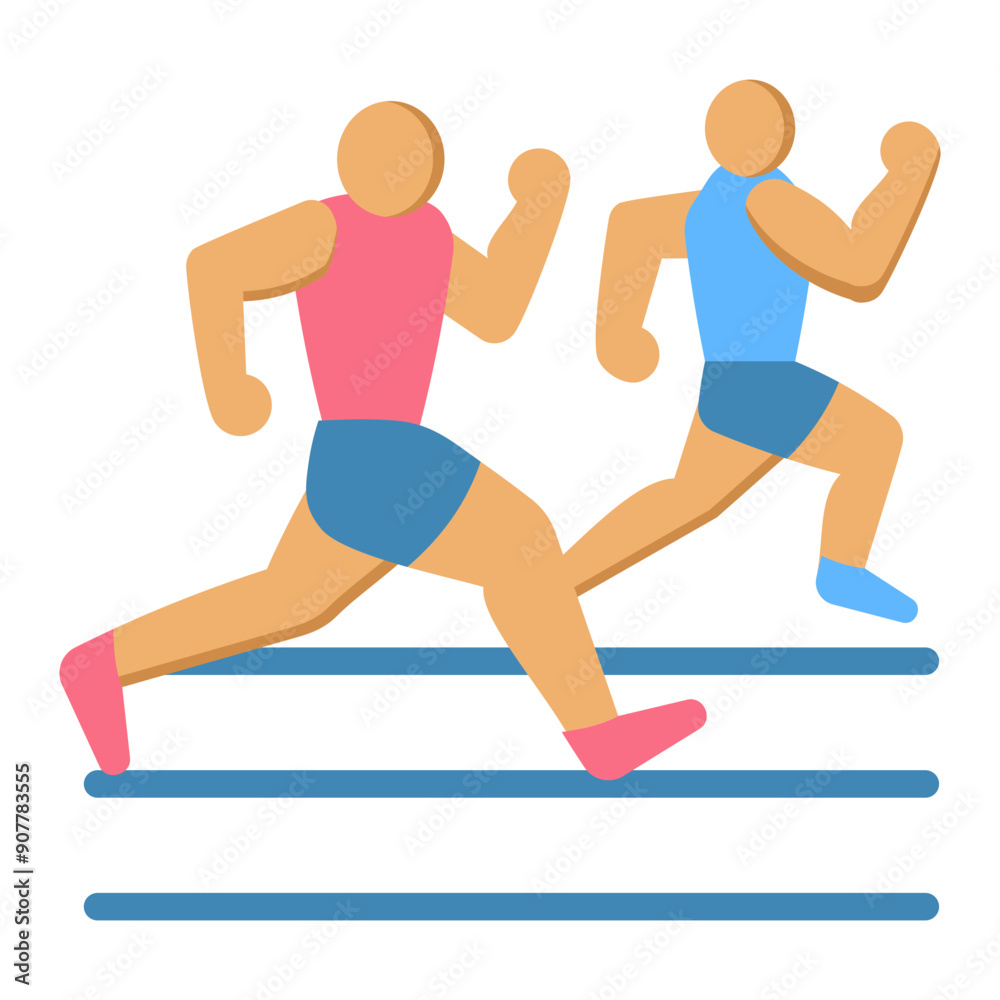 Canvas Prints School Track Meet Icon