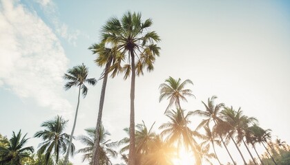 Fototapeta premium Palm Whispers Stories passed down through generations about the mystical properties of palm trees.