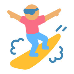 Fototapeta premium Sandboarding Icon
