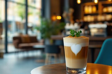 A vibrant sponsored post promoting a new coffee shop, with highquality images of drinks, cozy interior shots, and a special offer highlighted