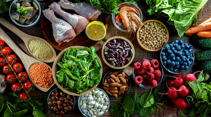 Food products representing the MIND diet