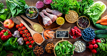 Food products representing the MIND diet