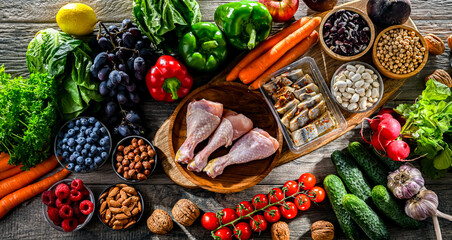Food products representing the MIND diet