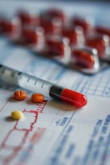 Medical Report Highlighting Elevated Cholesterol Levels for Risk Factor Management