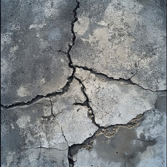 Obraz premium Close-up of cracked concrete surface