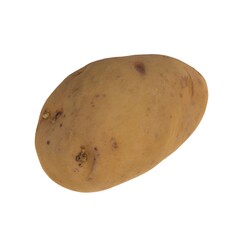 A potato is shown in a close up