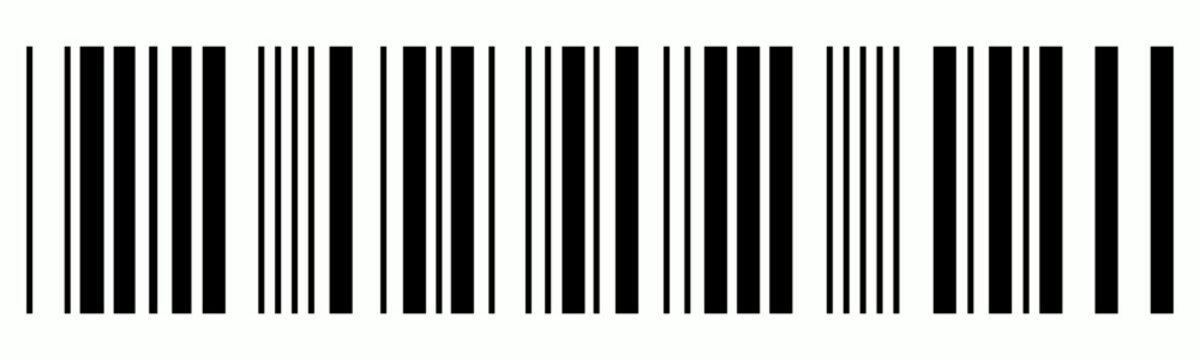 Barcode icon. Barcode vector icon. Simple fake bar code. Bar code for web design. Barcode product distribution icon. Vector illustration isolated on white background.