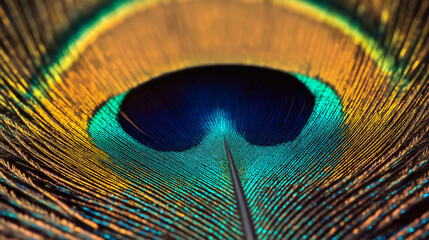孔雀の羽をマクロで撮影した背景テクスチャ画像
