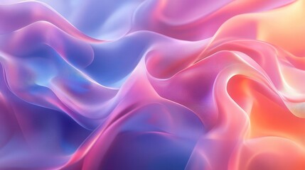 Obraz premium 3D background with abstract flowing shapes and smooth gradients