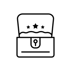 Treasure chest icon vector design templates simple and modern concept