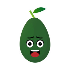 avocado icon emoji vector illustration. Illustration avocado isolated on white backgrounds