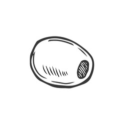 Olive hand drawn vector sketch in doodle style isolated on white background