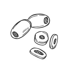 Olive hand drawn vector sketch in doodle style isolated on white background