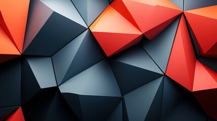 Obraz premium Geometric 3D background with contrasting colors and sharp lines