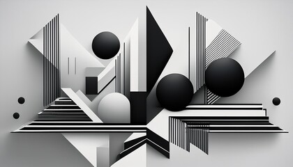 black and white abstract