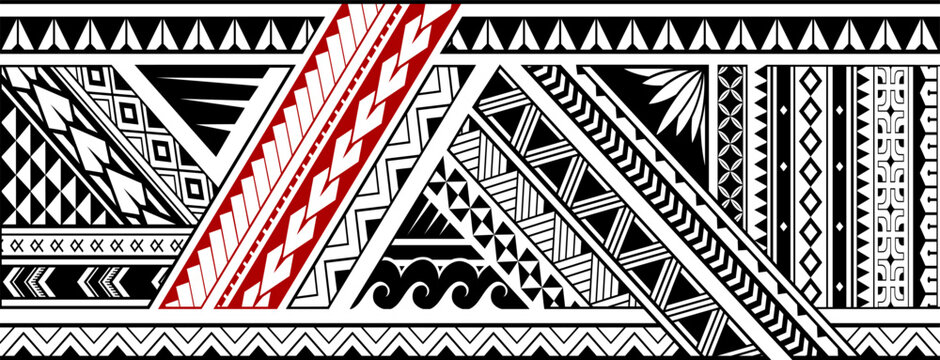 Polynesian style seamless tattoo