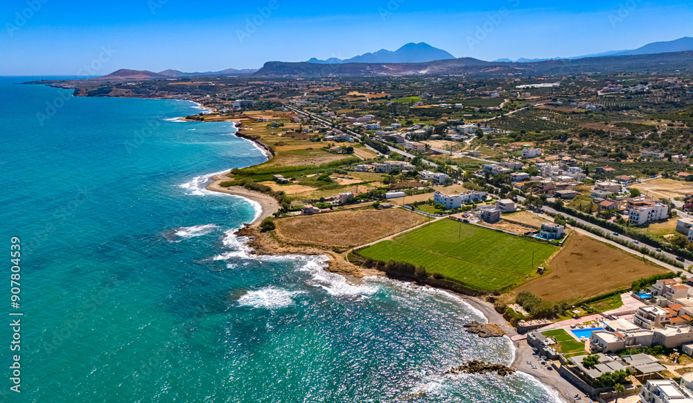 Canvas Prints coastal view near stavromenos, crete, greece