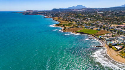 Fototapeta premium Coastal view near Stavromenos, Crete, Greece