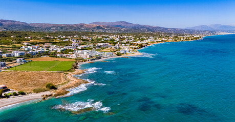 Obraz premium Coastal view near Stavromenos, Crete, Greece