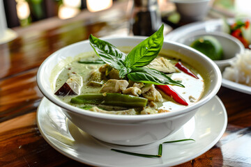 Green Curry, Gaeng Keow Wan. Thai cuisine.