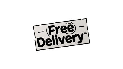 Vector realistic isolated rubber stamp of Free Delivery logo for template decoration.