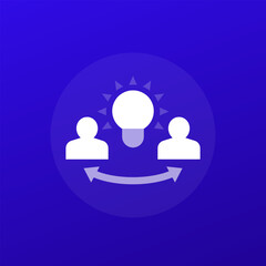 exchange of ideas icon, transparent design