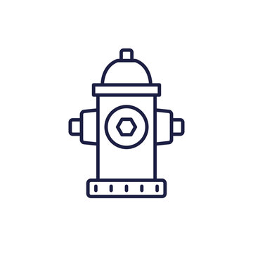 recommend clip art: fire hydrant line icon on white