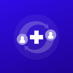 Obraz premium Medical referrals icon, transparent design