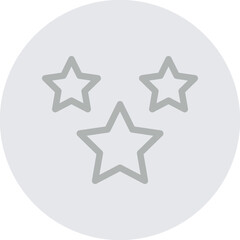 star Vector Line Grey Circle Grey