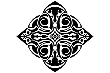 Frame border decorative ornament design with a swirl theme