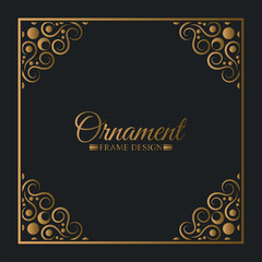 Elegant gold decorative frame design background