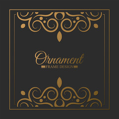 Elegant gold decorative frame design background